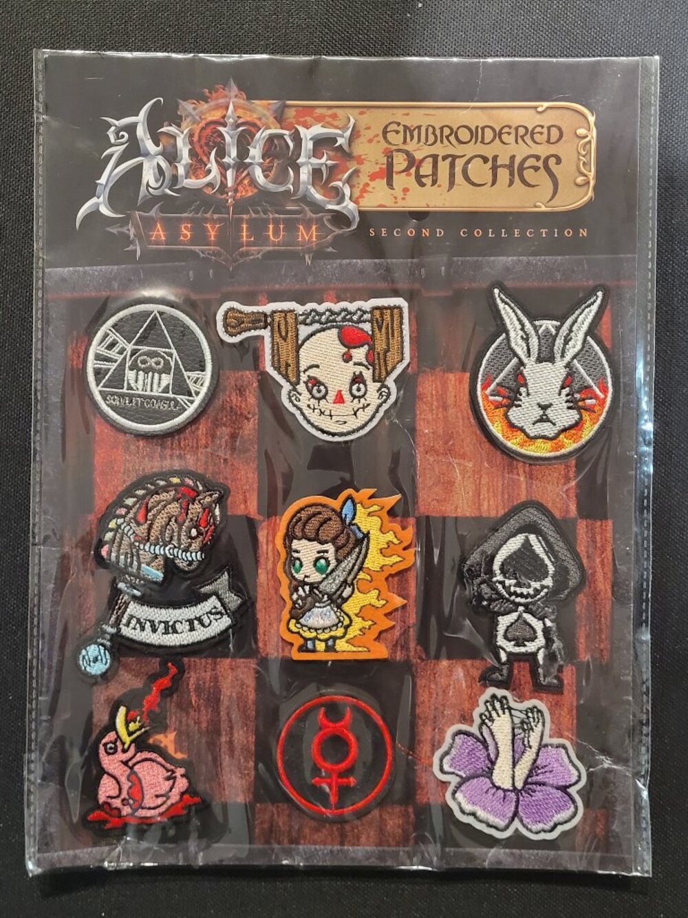 RARE Alice Asylum Embroidered Patch American McGee White Rabbit Set 2nd Edition